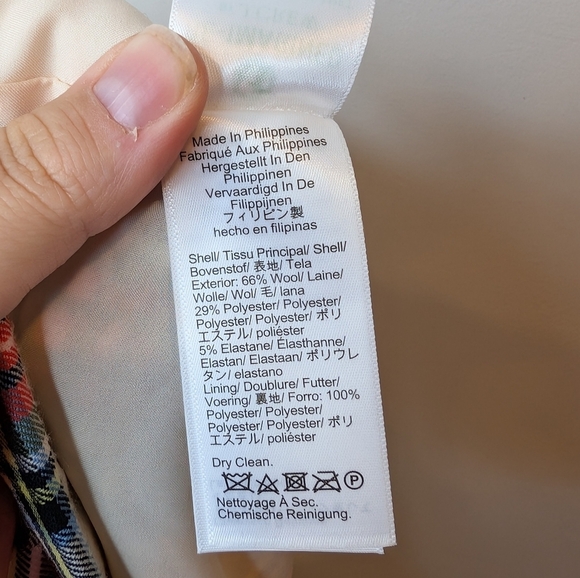 J Crew Willa Cropped Flare Pant in Snowy Stewart Tartan Wool Blend 8P - Picture 11 of 15